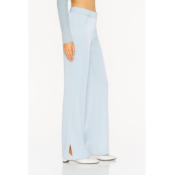 Sablyn Light Blue Silk Wide-Leg Button Fly Pants – Sample Style — Size XS - Picture 2 of 14